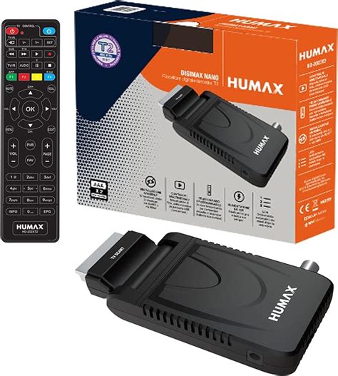 Humax Decoder Digitale Terrestre Dvb T2 Hd 2023t2 Digimax Nano Con Telecomando 2 In 1 Per