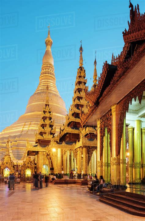 Shwedagon Pagoda Yangon Rangoon Myanmar Burma Asia Stock Photo