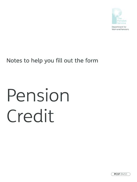 Pension Credit Forms Fill Out And Sign Online Dochub