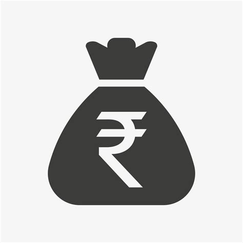Rupee Icon Money Bag Flat Icon Vector Pictogram Sack With Indian