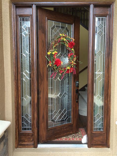 I came across the article below that explains why 2 coats of stain is not a good idea. Faux wood front door! Base coat gold then a coat of Minwax ...