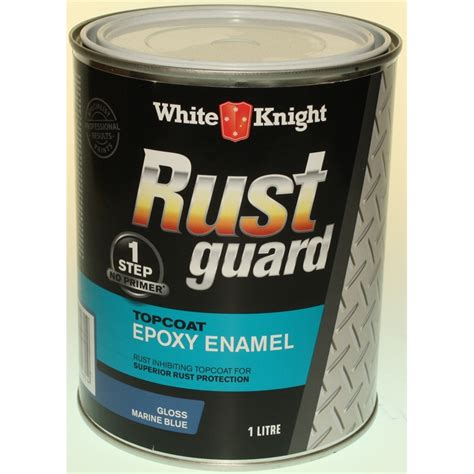 White Knight Rust Guard 1l Marine Blue Epoxy Enamel Paint