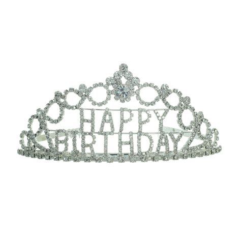 60638 Happy Birthday Tiara Silver Western Fashion