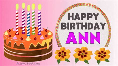 Happy Birthday Ann Cake Image 