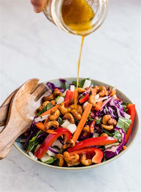 Asian Chopped Salad With Sriracha Roasted Cashews — Foraged Dish