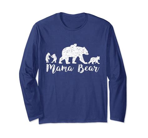 mama bear long sleeve t shirt with cute little cubs 4lvs 4loveshirt
