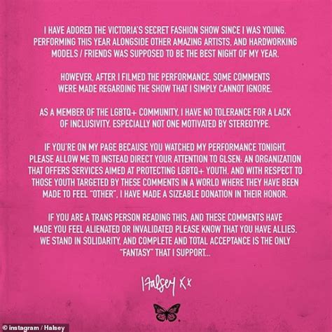 Halsey Slams Victorias Secret Show Following Transphobic Comments