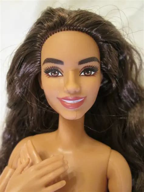 NUDE BARBIE FASHIONISTAS 182 Hybrid Doll Made To Move Body Wavy Hair