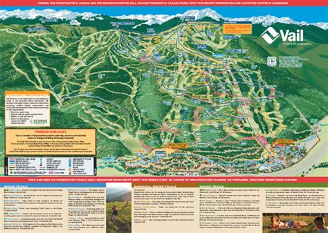 Vail Mountain Resort Summer Adventure Map Vail Co • Mappery