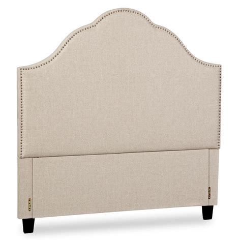 Maya Queen Upholstered Headboard Beige American Signature Furniture