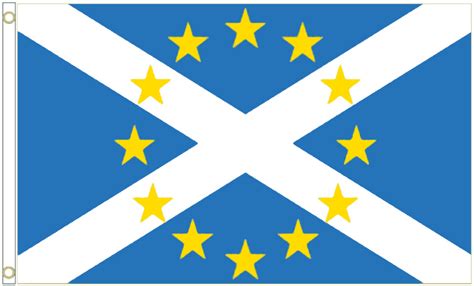 Scotland And European Union Eu Friendship Polyester Flag