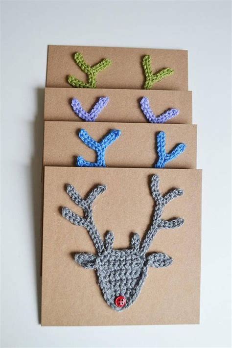 A merry merry christmas to you. Crochet Rudolph Christmas Cards | Christmas crafts ...