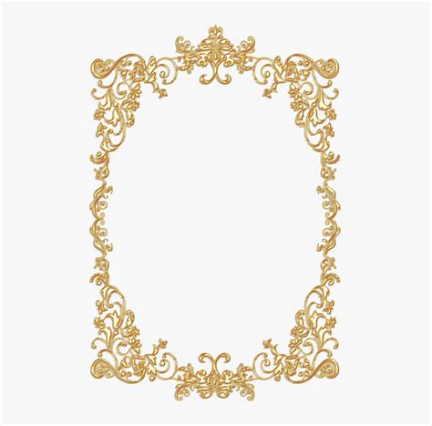 Golden Vintage Frame Gold Vintage Frame Png Transparent Png Kindpng