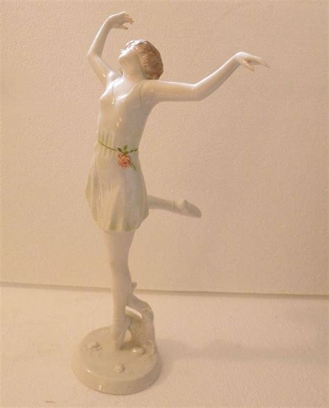 Rosenthal By D Charol Art Deco Dancing Lady Figurine Made In Germany