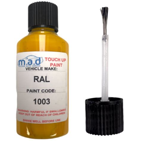 RAL 1003 SIGNAL YELLOW TOUCH UP KIT REPAIR KIT PAINT WITH BRUSH SCRATCH