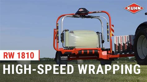 Kuhn Rw 1810 Round Bale Wrappers Alpine Range Youtube