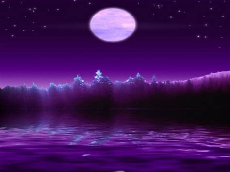 Purple Sky Purple Night Moon Night Purple Reflection