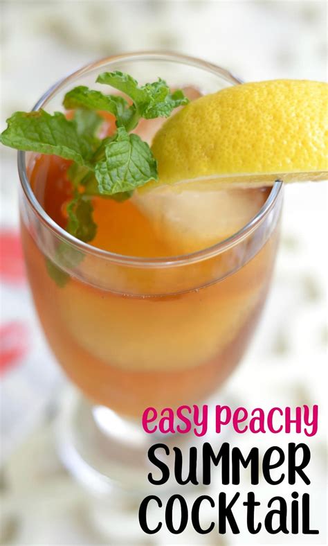 Peach Vodka And Iced Tea Summer Cocktail Good And Simple