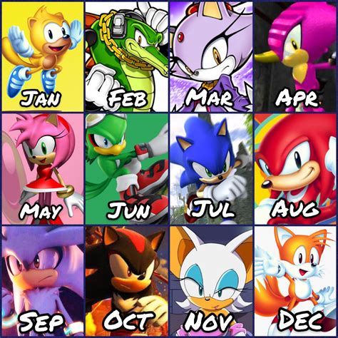 Jacob On Twitter Your Birth Month Is Your Sonic The Hedgehog Character Https T Co