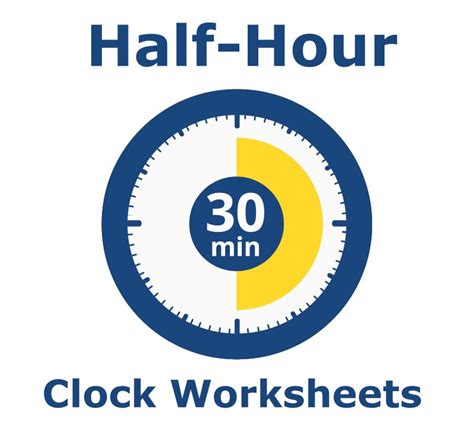 Clock Worksheets - Learning Half-Hours