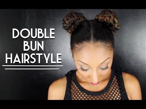See more ideas about natural hair styles, hair styles, curly hair styles. Double Bun Hairstyle for Natural Curly Hair ...