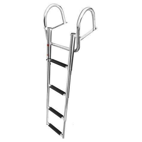 Buy Marinebaby 4 Steps Pontoon Boat Ladder Stainless Steel Folding