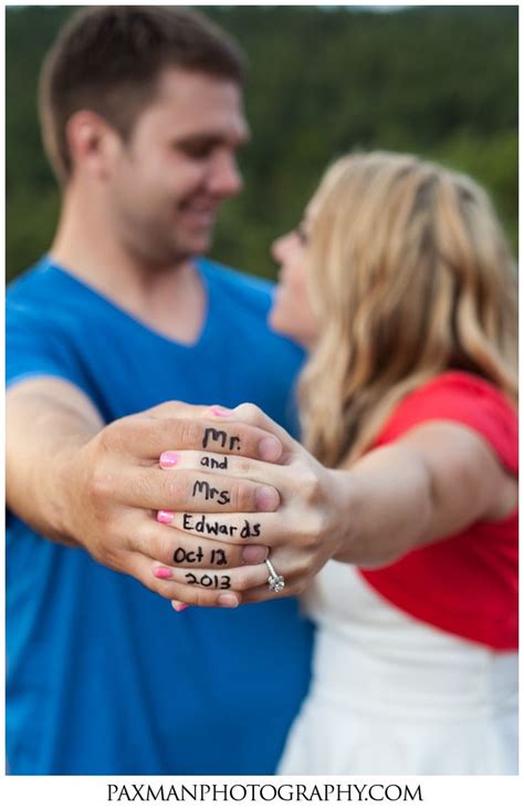 Cute Engagement Picture Idea Shows Off The Ring And A Clever Save The Date Image Wedding