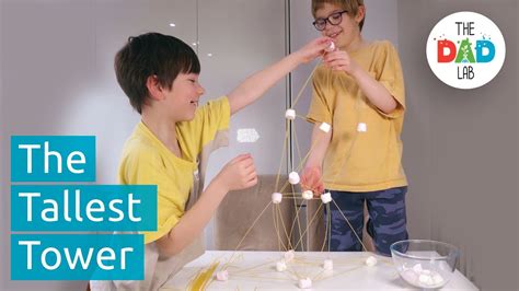 Building Spaghetti And Marshmallows Tower The Tallest Tower Challenge