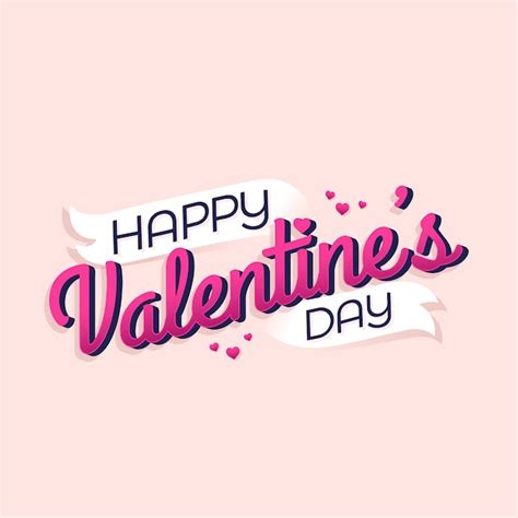 Feliz Día De San Valentín Tipografía Vector Premium