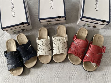 lot croft and barrow women s poppins cutout sandals slip on slides size 8 5 ebay