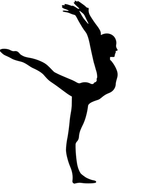 Gymnast Silhouette Силуэт Изображения спорта Иллюстрации природы