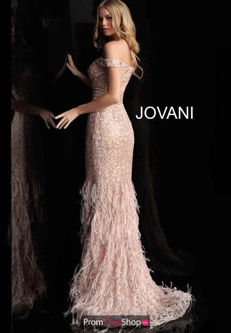 Jovani Off The Shoulder Feather Dress Prom Dresses Jovani