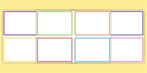 Cue Card Templates Editable Cards Primary Resource