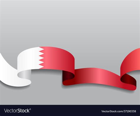 bahraini flag wavy abstract background royalty free vector