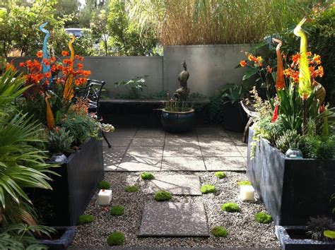 Modern Tropical Courtyard Tropical Garden Vancouver By Glenna