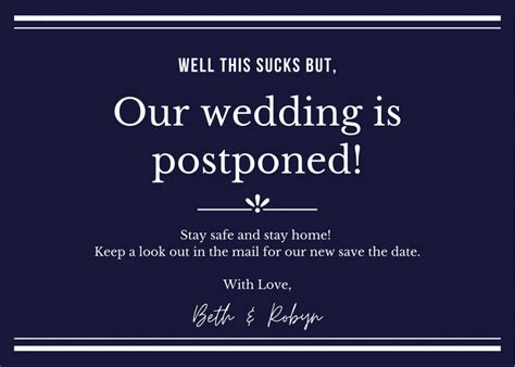 Tips On Postponing Your Wedding And Custom Announcements