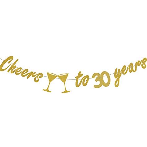 30th Birthday Party Decorations Glittery Gold Cheers To 30 Years