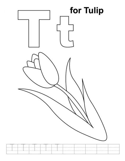 Letter T Coloring Pages Of Alphabet T Letter Words For Kids Printable