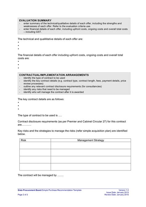 Simple Purchase Recommendation Form In Word And Pdf Formats Page 2 Of 3