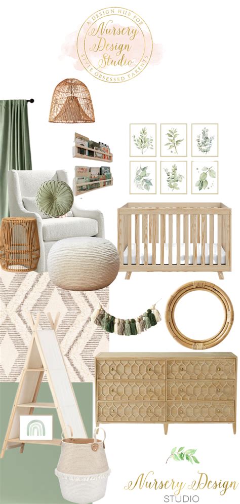 Sage Green Colorblock Nursery Design Board Baby Boy Room Nursery