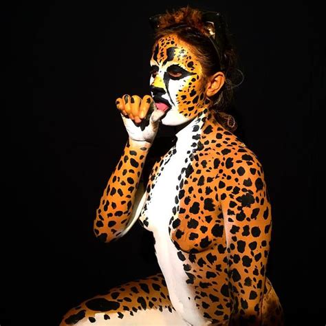 Cheetah Body Painting By Iamkingbeitia Model Mazzarello Studio