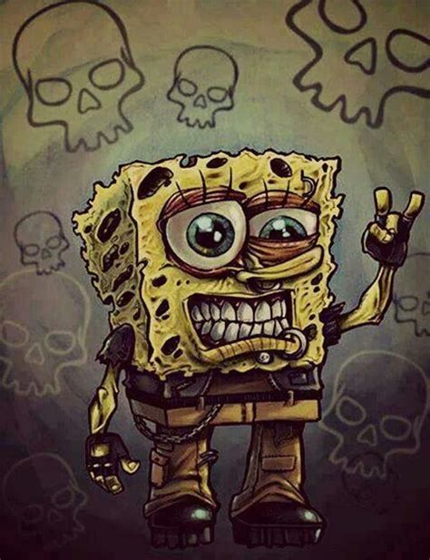 Spongebob Gone Bad Lol Zombie Cartoon Art Dark Artwork