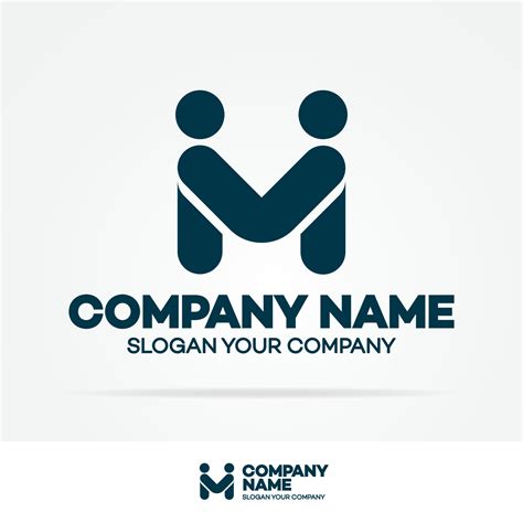 Partnership Logo Template Business Concept Consisting Of Two People