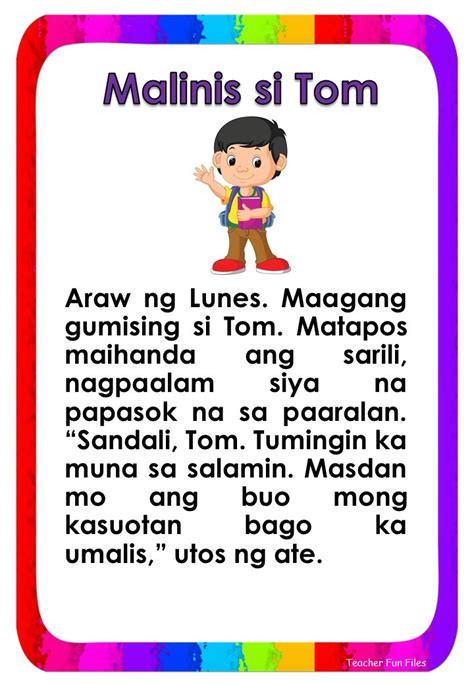 Grade 1 Reading Words Tagalog