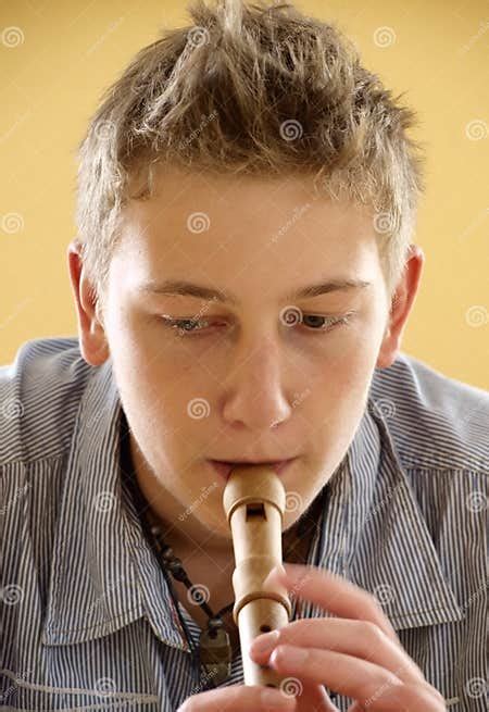 Playing The Recorder Stock Image Image Of Recorder Expression 10817653