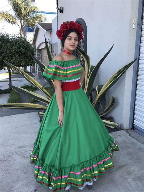 mexican 100 cm dress with top handmade beautiful frida etsy in 2020 traditional mexican