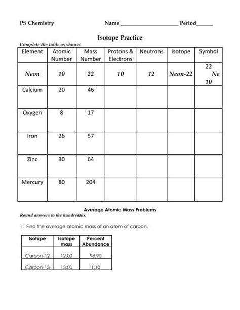Quadratic formula worksheets with answers. Isotope Practice Worksheet Answer Key isotope Practice ...