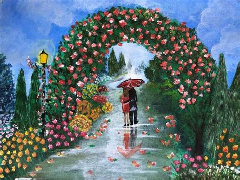 Lovers Lane Painting Painting Canvas Art Watercolor Canvas