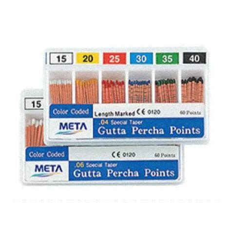 Meta Gutta Percha Points Taper Size Color Coded Box Of Picclick