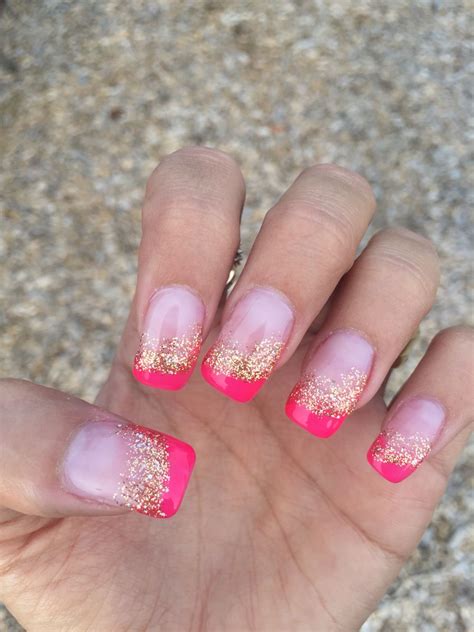 Check spelling or type a new query. Hot pink and gold glitter nails | Pink gold nails, Pink ...